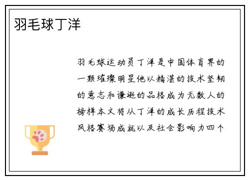 羽毛球丁洋